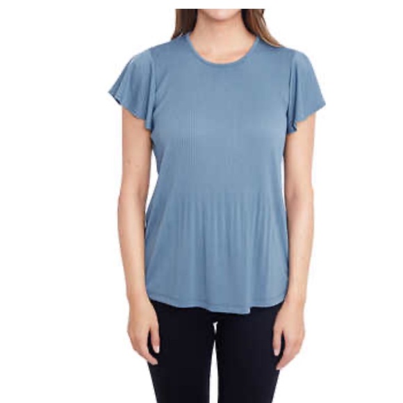 Philosophy Tops - Flowy Philosophy Steel Blue Top